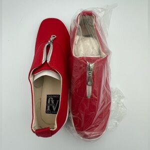 AJ Red Women's Shoes with Zipper